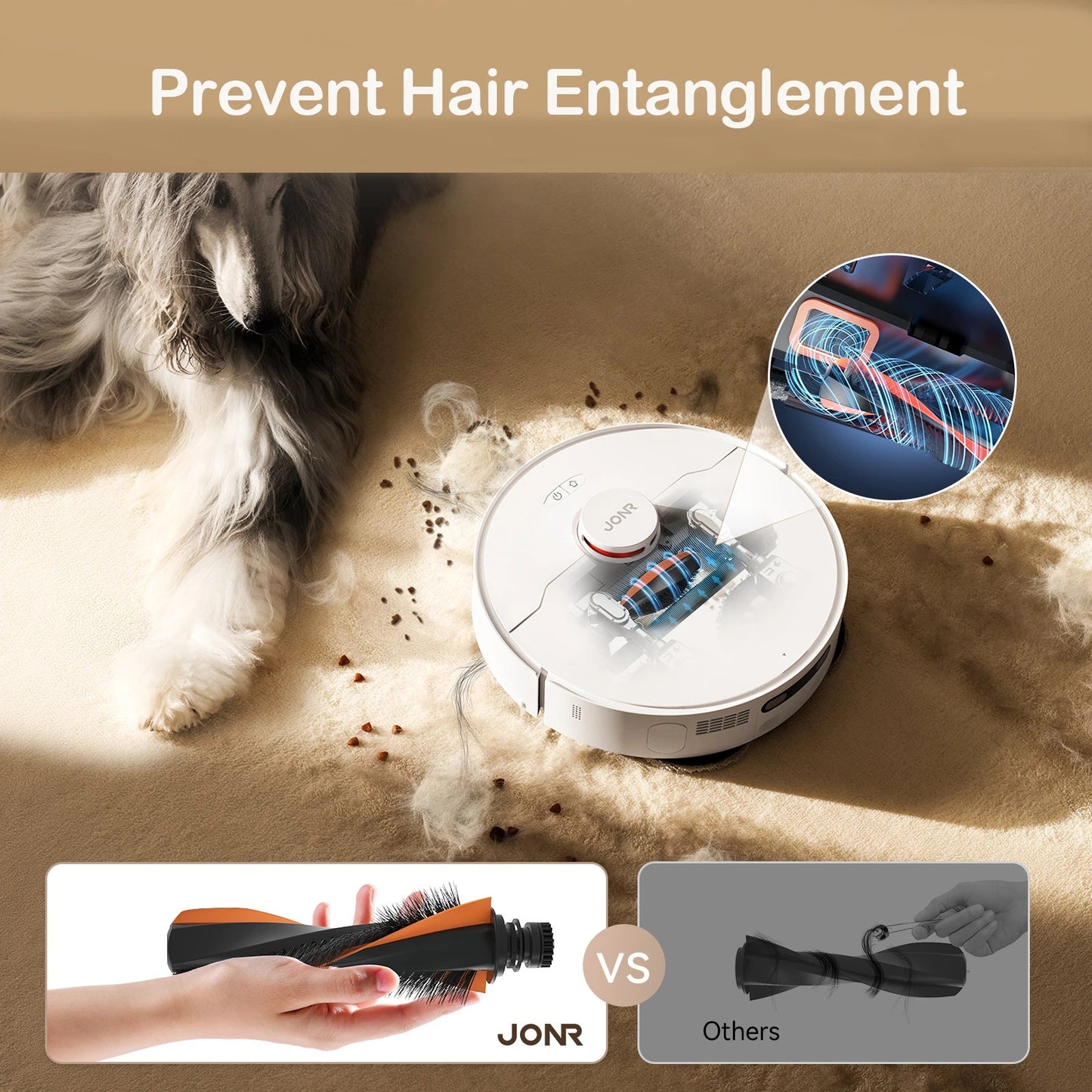 Robot Vacuum with vacuuming, mopping, drying, and wiping capabilities.